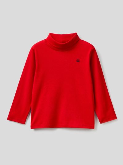 Benetton Long Sleeve Turtle Neck T-shirts Kinderen Rood | BE723040