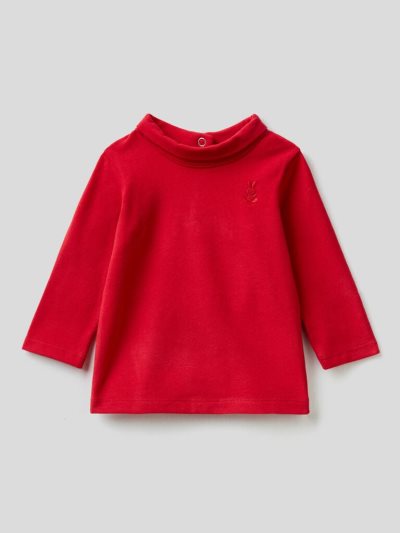 Benetton Long Sleeve Turtleneck T-shirts Kinderen Bordeaux | BE897964