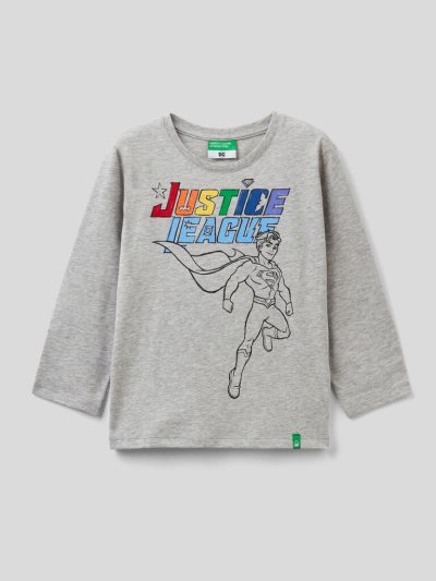 Benetton Long Sleeve ©&™dc Comics T-shirts Kinderen Grijs | BE180105