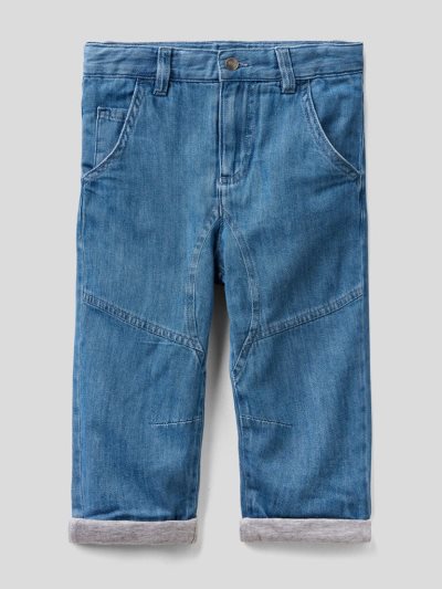 Benetton Loose Fit Five-pocket Jeans Kinderen Blauw | BE999569