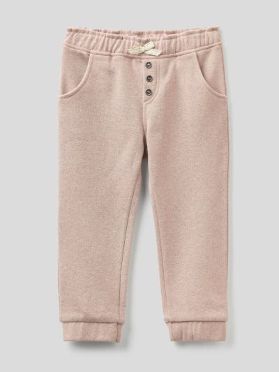 Benetton Lurex And Bow Joggingbroek Kinderen Roze | BE712042