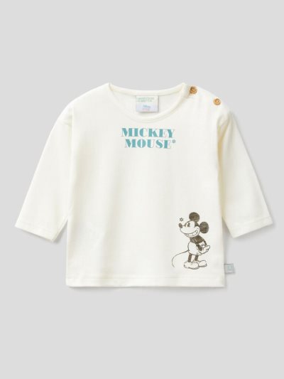 Benetton Mickey & Friends Warm Katoenen T-shirts Kinderen Wit | BE876979