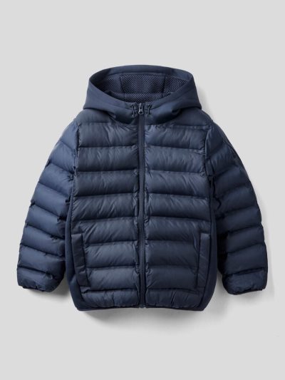 Benetton Neoprene Details Padded Jackets Kinderen Donkerblauw | BE313138