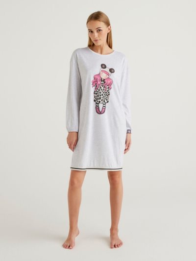 Benetton Nightshirt Gorjuss Print Nightshirts Dames Lichtgrijs | BE496130