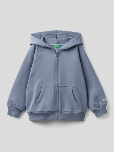 Benetton Organic Katoenen Hoodie Kinderen Blauw | BE183201