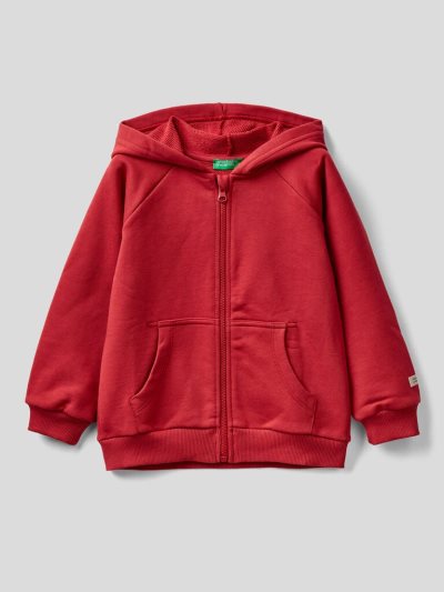 Benetton Organic Katoenen Hoodie Kinderen Rood | BE548043