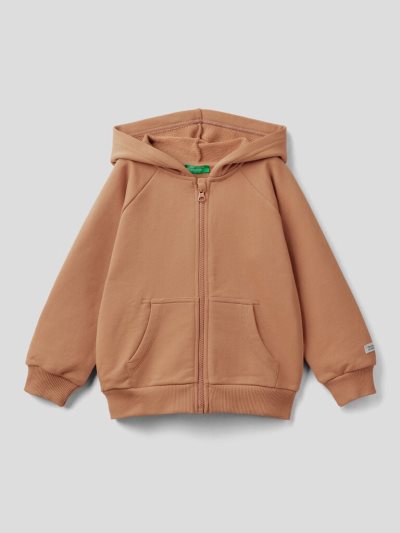 Benetton Organic Katoenen Hoodie Kinderen Beige | BE706118