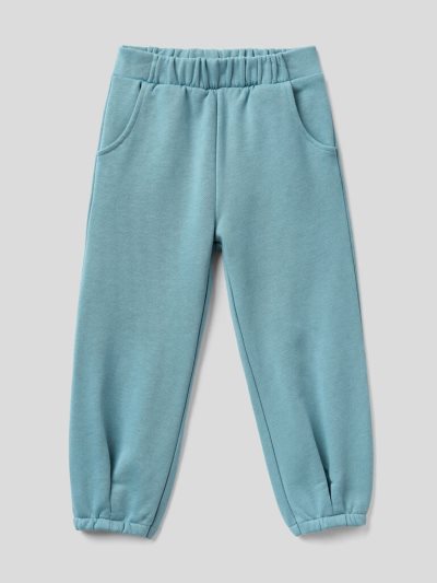 Benetton Organic Katoenen Joggingbroek Kinderen Lichtblauw | BE636460