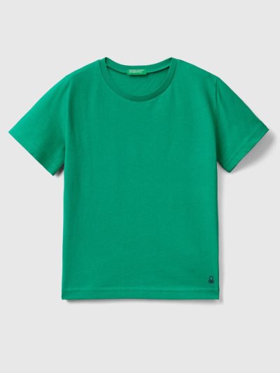 Benetton Organic Katoenen Short Sleeve T-shirts Kinderen Groen | BE097531