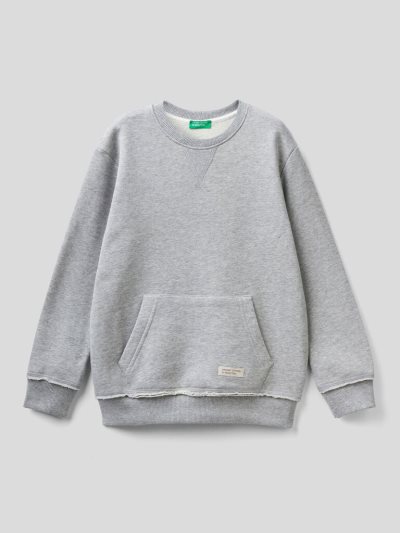 Benetton Organic Katoenen Sweatshirt Kinderen Grijs | BE757640