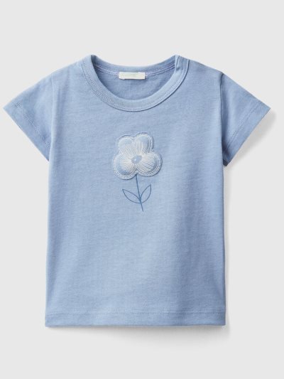 Benetton Patch And Print T-shirts Kinderen Blauw | BE452444