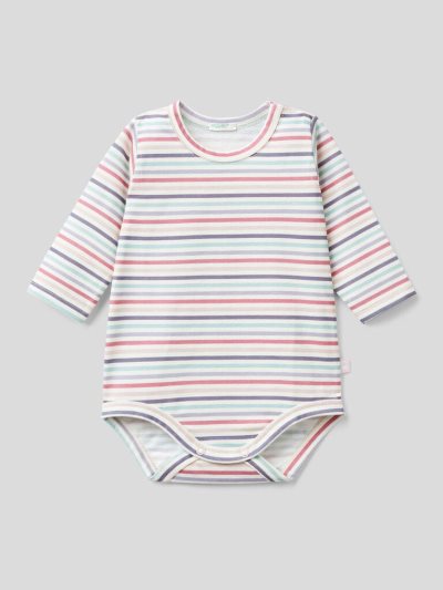 Benetton Patterned 100% Organic Katoenen Bodysuits Kinderen Roze | BE066737