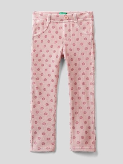 Benetton Patterned Chenille Jeggings Kinderen Roze | BE764866