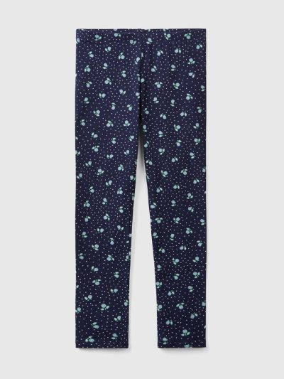 Benetton Patterned Print Leggings Kinderen Donkerblauw | BE409918