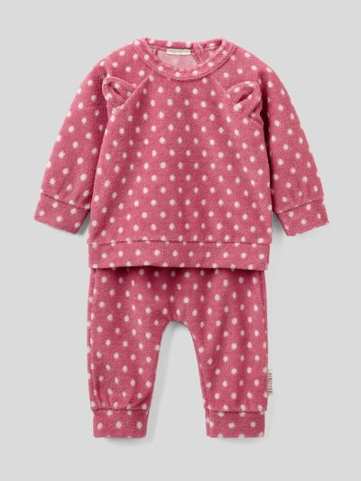 Benetton Patterned Set Viscose Blend Dungarees Kinderen Cyclamen | BE479088