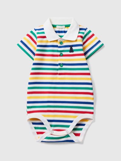 Benetton Polo Bodysuit Stretch Katoenen Bodysuits Kinderen Multi-color | BE763429