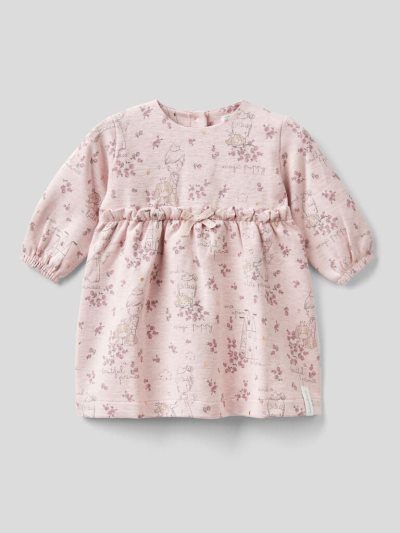 Benetton Princess Print Jurken Kinderen Roze | BE162377