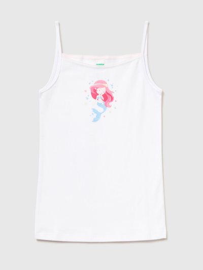 Benetton Print Underwear Tanktop Kinderen Wit | BE552597