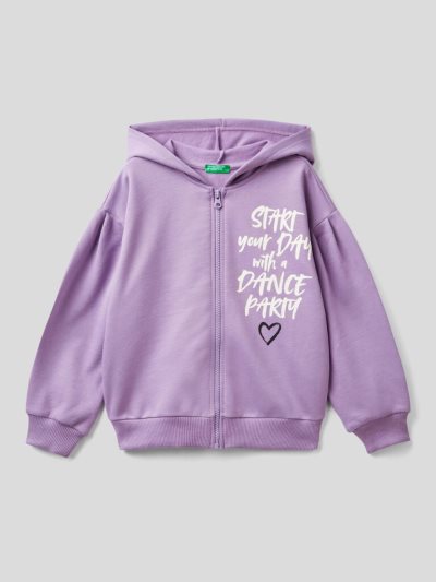 Benetton Printed Warm Hoodie Kinderen Lilac | BE367565