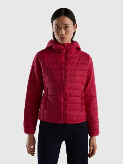 Benetton Puffer Recycled Wadding Jassen Dames Fuchsie | BE873222