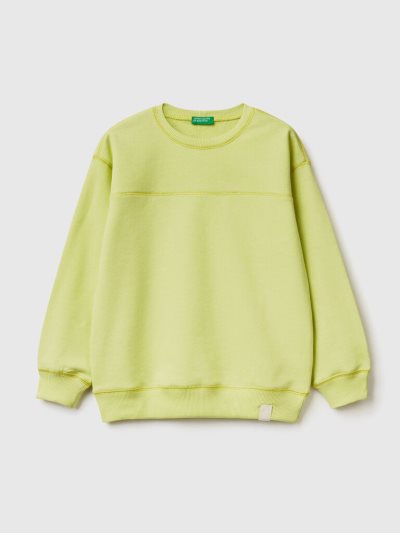 Benetton Pullover Recycled Fabric Sweatshirt Kinderen Geel | BE938582