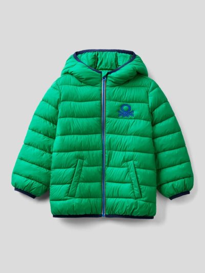 Benetton Rain Defender Hood Light Jackets Kinderen Groen | BE139771