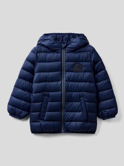 Benetton Rain Defender Hood Light Jackets Kinderen Donkerblauw | BE343494