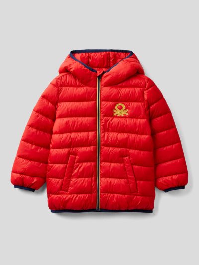 Benetton Rain Defender Hood Light Jackets Kinderen Rood | BE981433