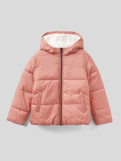 Benetton Rain Defender Hood Padded Jackets Kinderen Roze | BE485205