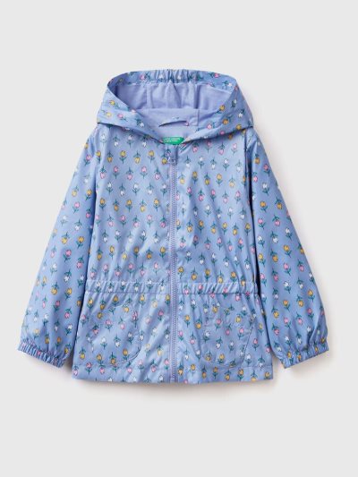 Benetton Rain Defender Patterned Light Jackets Kinderen Periwinkle | BE748054