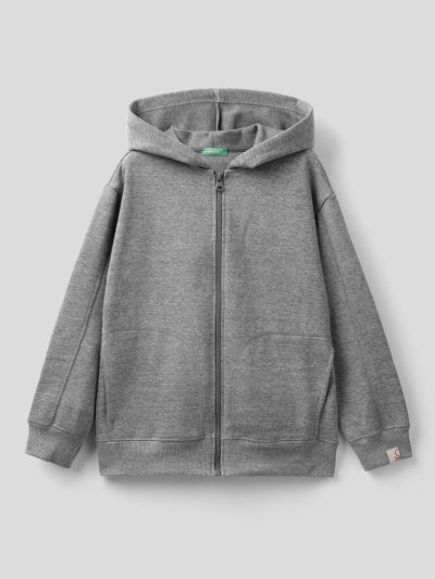 Benetton Recycled Fabric Hoodie Kinderen Grijs | BE899853