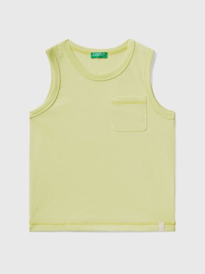 Benetton Recycled Fabric Pocket Tanktop Kinderen Lime | BE810080