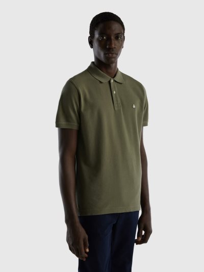 Benetton Regular Fit Short Sleeve Polos Heren Groen | BE467683