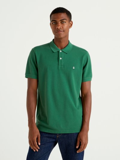 Benetton Regular Fit Short Sleeve Polos Heren Donkergroen | BE607935