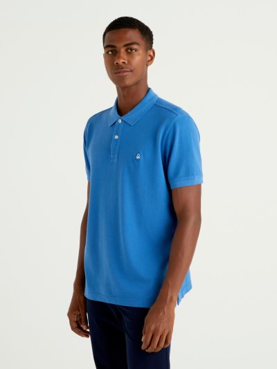 Benetton Regular Fit Short Sleeve Polos Heren Blauw | BE653114