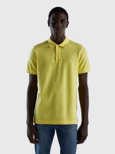 Benetton Regular Fit Short Sleeve Polos Heren Geel | BE705124