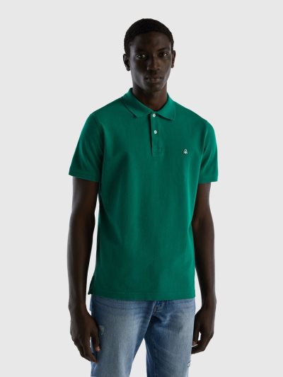 Benetton Regular Fit Short Sleeve Polos Heren Donkergroen | BE828299