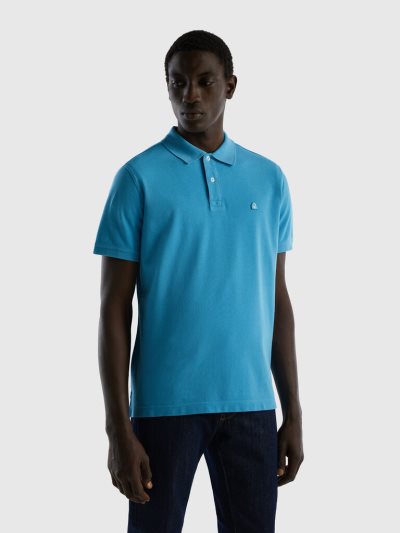 Benetton Regular Fit Short Sleeve Polos Heren Lichtblauw | BE882441