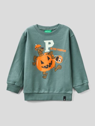 Benetton Scooby-doo Glow-in-the-dark Print Sweatshirt Kinderen Groen | BE756557