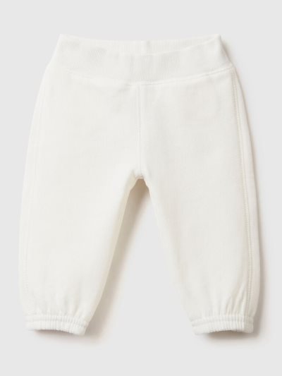 Benetton Soft Embroidery Joggingbroek Kinderen Wit | BE454824