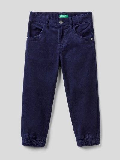 Benetton Stretch Corduroy Broek Kinderen Donkerblauw | BE996577