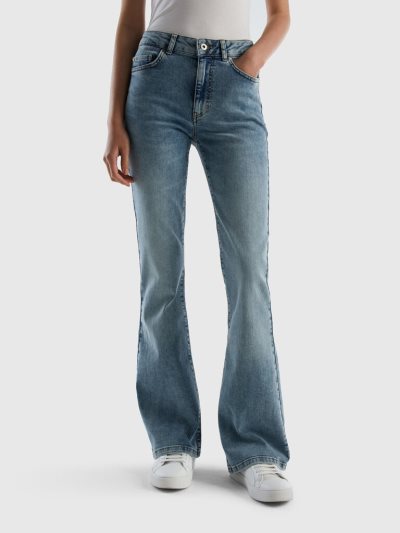 Benetton Stretch Flared Jeans Dames Blauw | BE153153