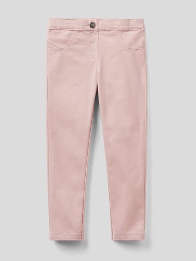 Benetton Stretch Katoenen Blend Broek Kinderen Roze | BE354676