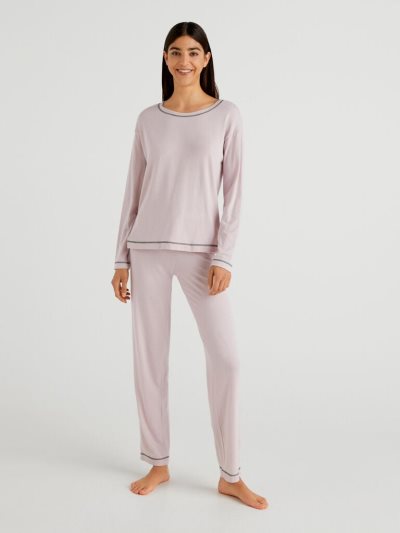 Benetton Stretch Katoenen Blend Matching Sets Dames Roze | BE303633