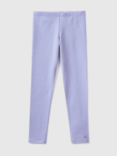 Benetton Stretch Katoenen Logo Leggings Kinderen Periwinkle | BE470300