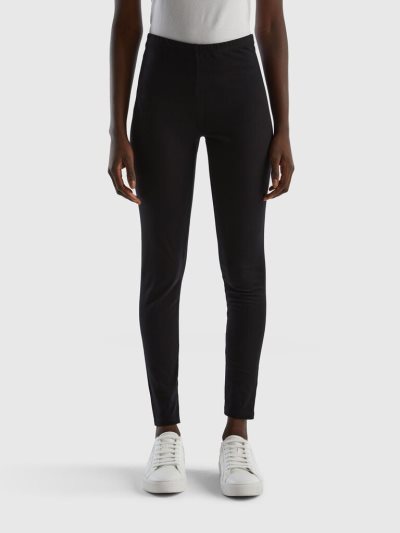 Benetton Stretch Leggings Dames Zwart | BE767460