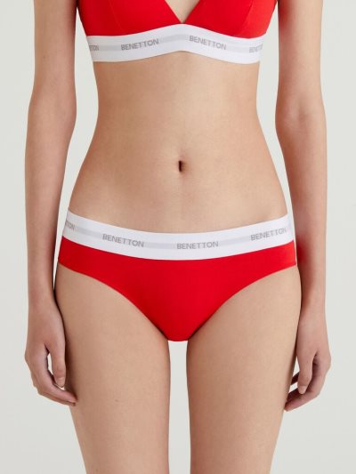 Benetton Stretch Organic Katoenen Knickers Dames Rood | BE168421