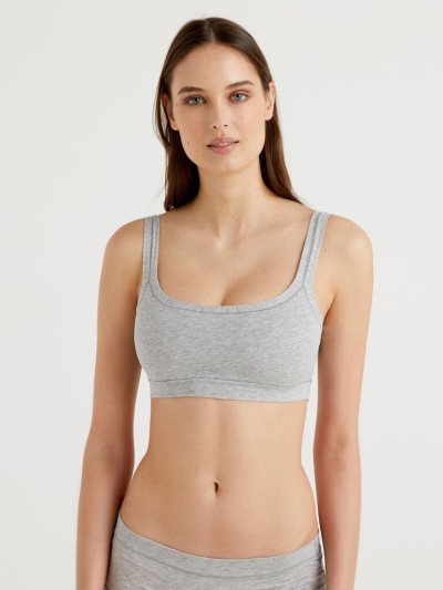 Benetton Super Stretch Organic Katoenen BH Dames Lichtgrijs | BE273121