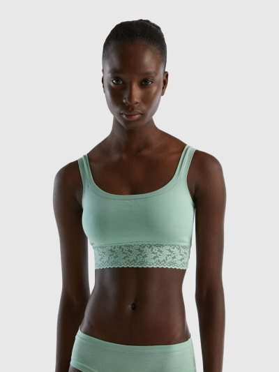 Benetton Super Stretch Organic Katoenen BH Dames Groen | BE393090