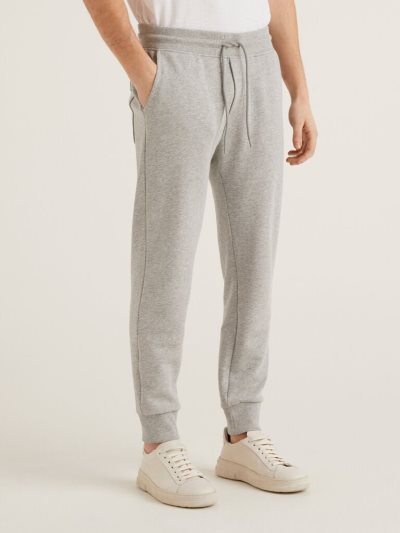 Benetton Sweat 100% Katoenen Joggers Heren Grijs | BE466250